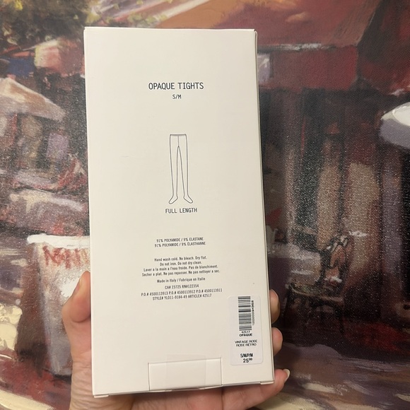 Main Character- opaque tights made in Italy S/M Vintage Rose - Picture 2 of 2